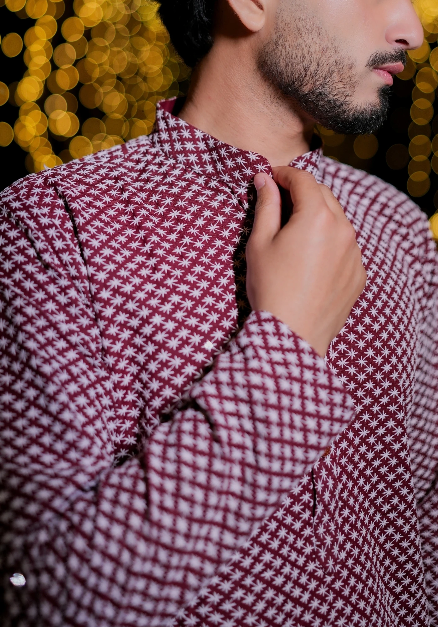 Maroon Gulzar Naqsh Embroidered Kurta - view 2
