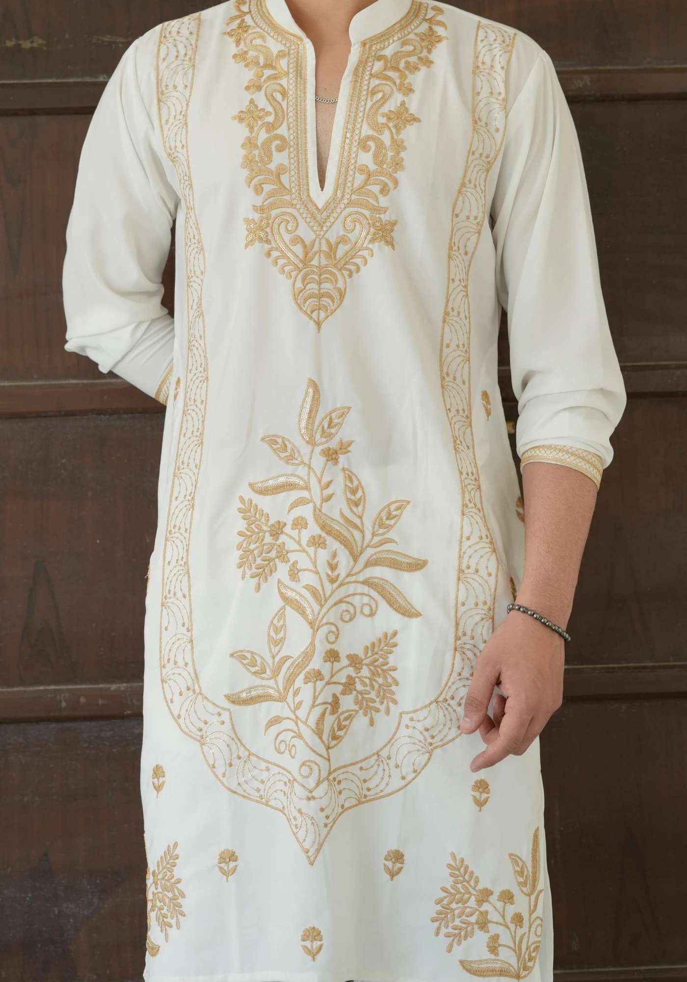 Ivory Gulnaar Gulkaar Embroidered Kurta - view 2