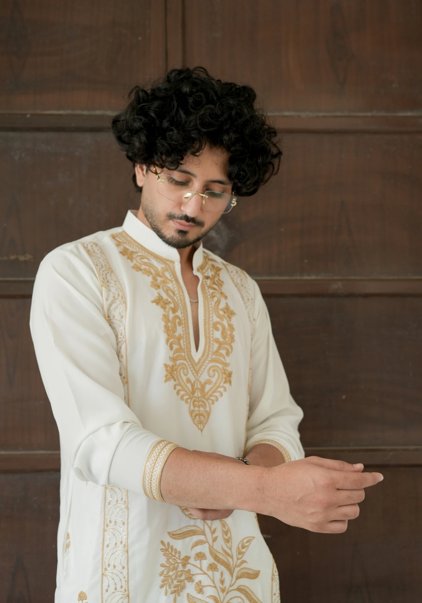 Ivory Gulnaar Gulkaar Embroidered Kurta - view 4