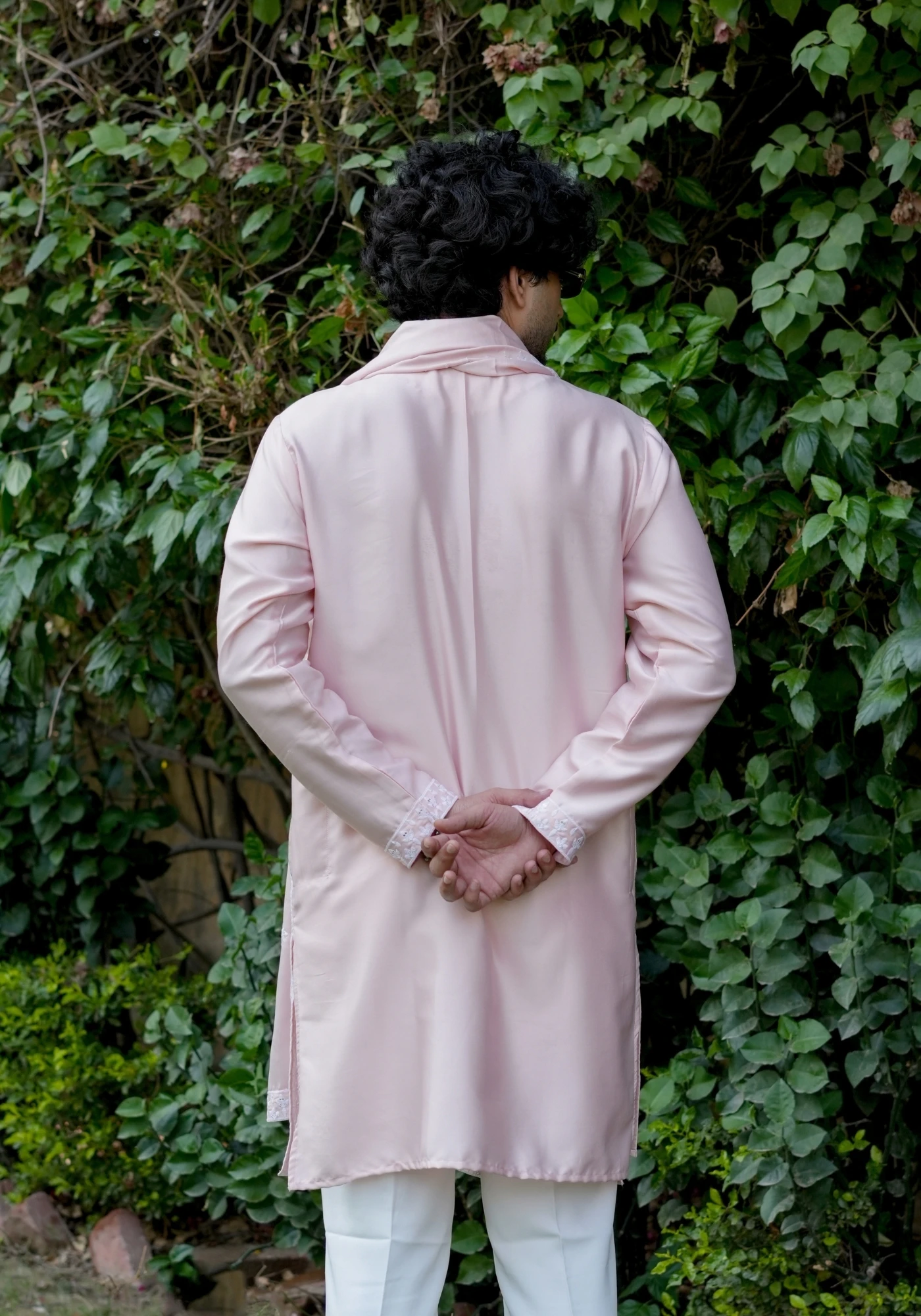 Blush Pink Noorjaal Rekha Embroidered Kurta Dupatta Set - view 3