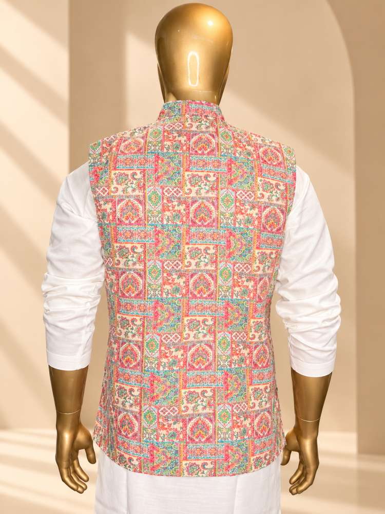 Blush Pink Riwaayat Sequin Embroidered Koti - view 4
