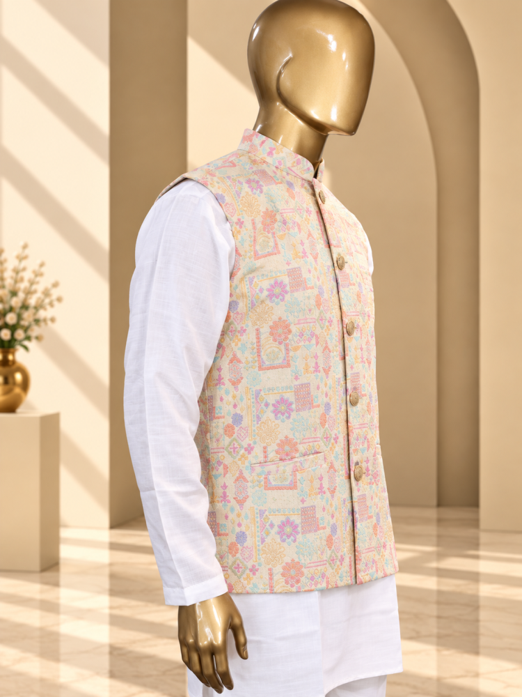 Heritage Pastel Riwaayat Woven Koti - view 3