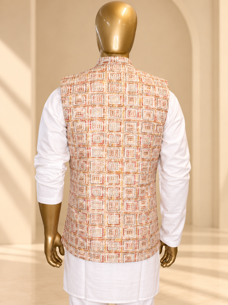 Blush Riwaayat Gulchowk Woven Koti - view 4