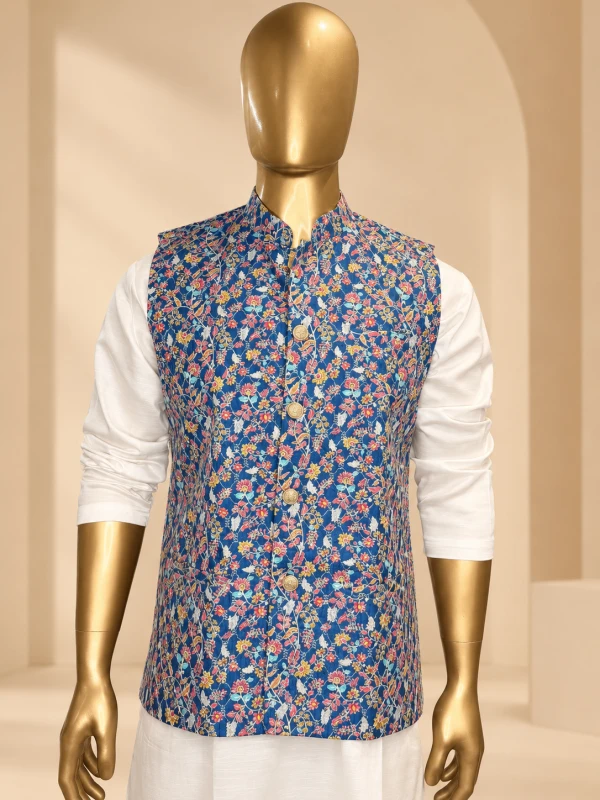 Royal Blue Riwaayat Sequin Embroidered Koti